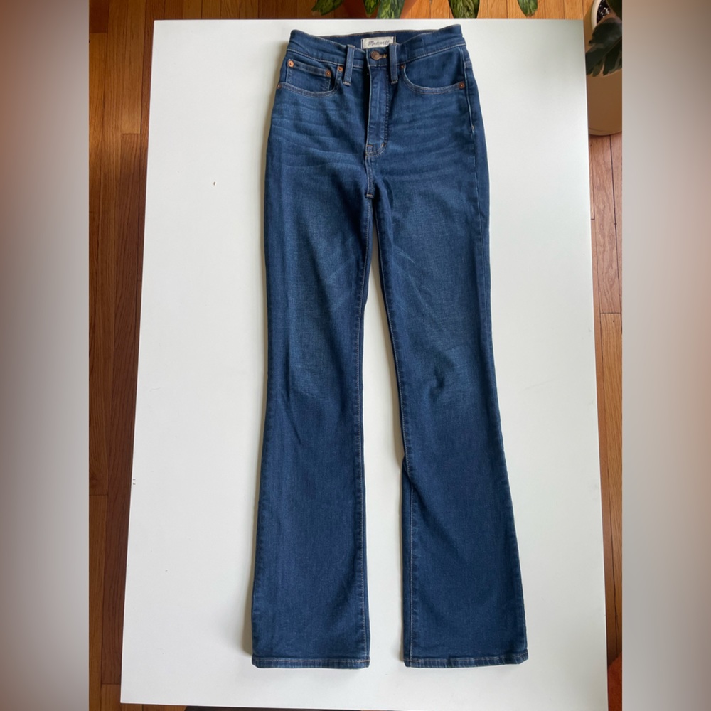 Madewell High Rise Skinny Flare Jeans - Size 24 - Mid Blue, Retro